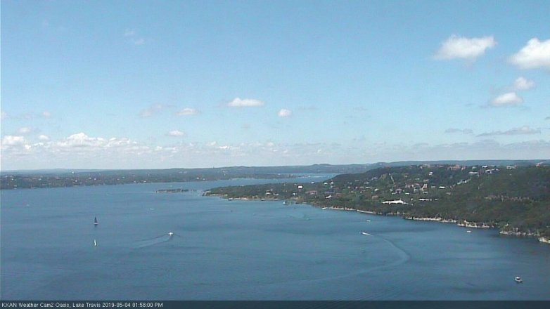 Lake Travis webcam, May 4, 2019 1:00 PM CT