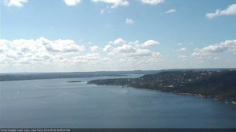 Lake Travis webcam, May 4, 2019 3:10 PM CT