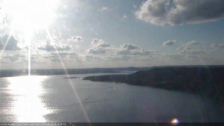 Lake Travis webcam, May 4, 2019 5:40 PM CT
