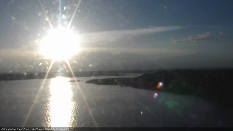 Lake Travis webcam, May 4, 2019 6:40 PM CT