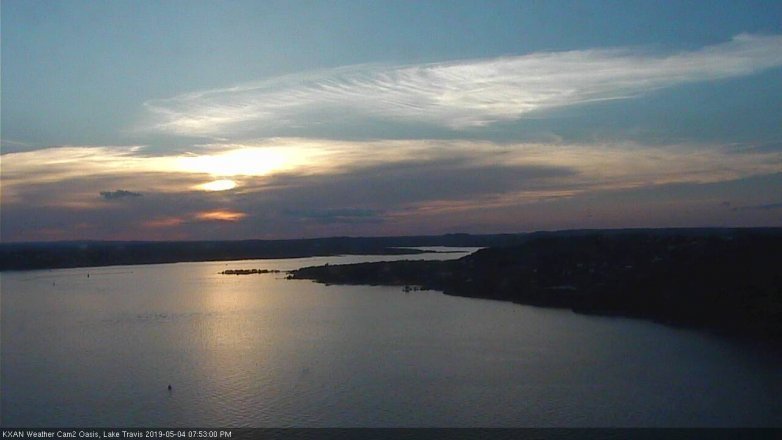 Lake Travis webcam, May 4, 2019 6:55 PM CT