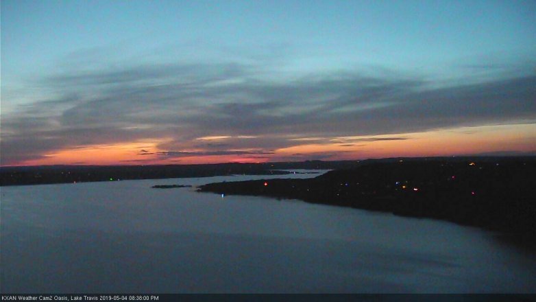 Lake Travis webcam, May 4, 2019 7:40 PM CT
