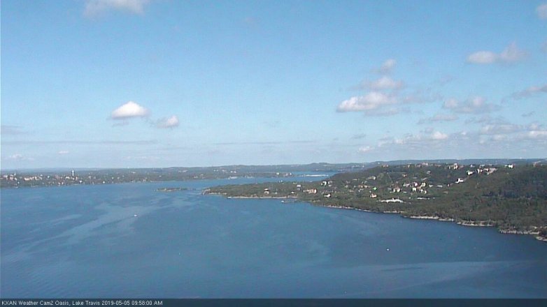Lake Travis webcam, May 5, 2019 9:00 AM CT