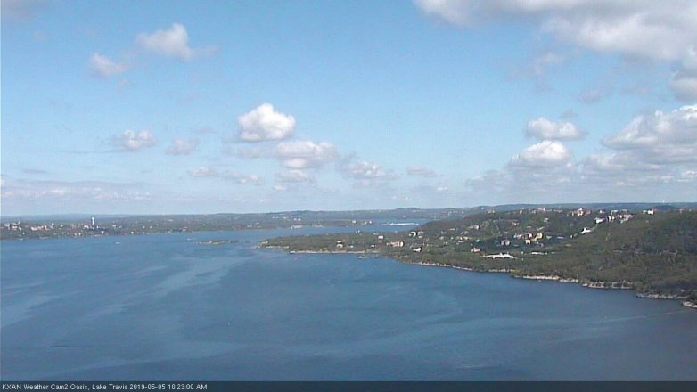 Lake Travis webcam, May 5, 2019 9:25 AM CT