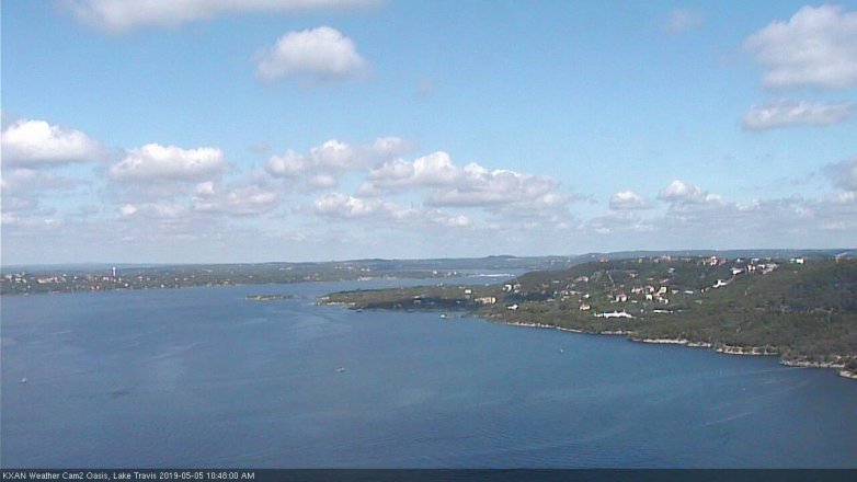 Lake Travis webcam, May 5, 2019 9:50 AM CT