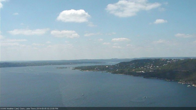Lake Travis webcam, May 5, 2019 1:25 PM CT