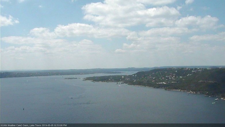 Lake Travis webcam, May 5, 2019 1:55 PM CT