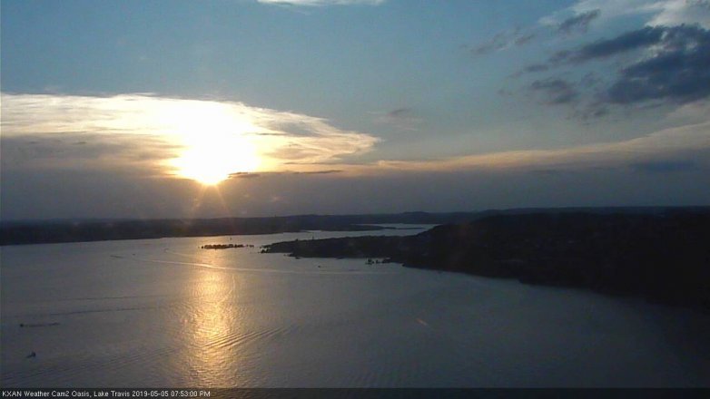 Lake Travis webcam, May 5, 2019 6:55 PM CT