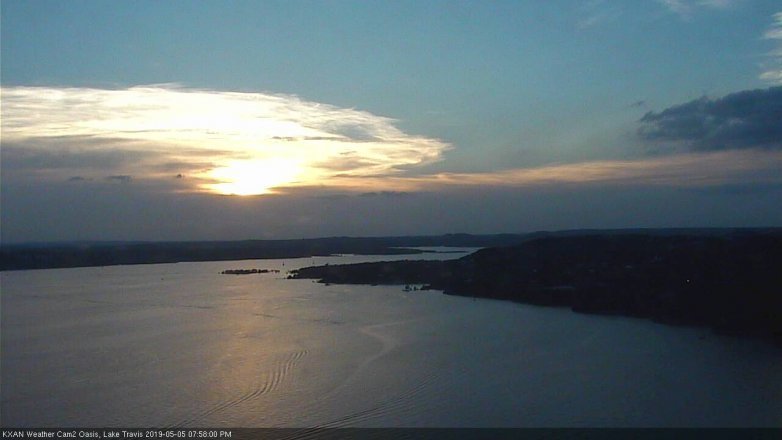 Lake Travis webcam, May 5, 2019 7:00 PM CT