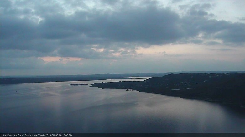 Lake Travis webcam, May 6, 2019 7:20 PM CT