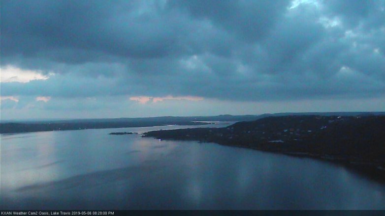 Lake Travis webcam, May 6, 2019 7:30 PM CT