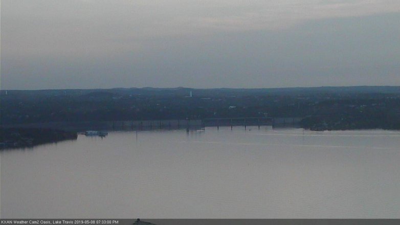 Lake Travis webcam, May 8, 2019 6:35 PM CT