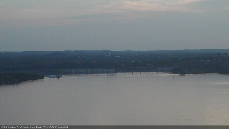 Lake Travis webcam, May 8, 2019 6:45 PM CT