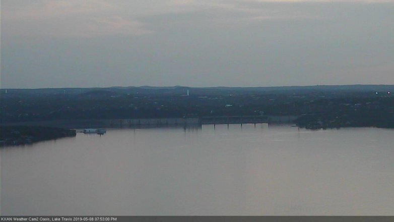 Lake Travis webcam, May 8, 2019 6:55 PM CT