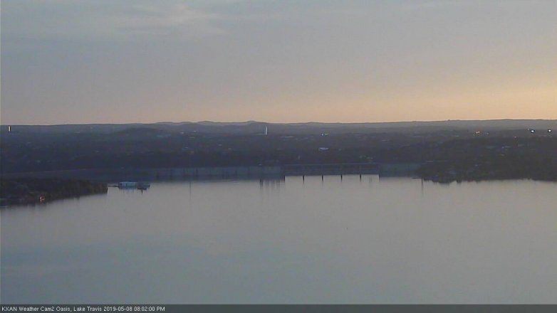 Lake Travis webcam, May 8, 2019 7:05 PM CT