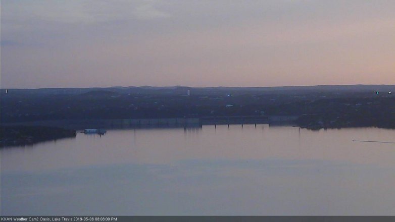 Lake Travis webcam, May 8, 2019 7:10 PM CT