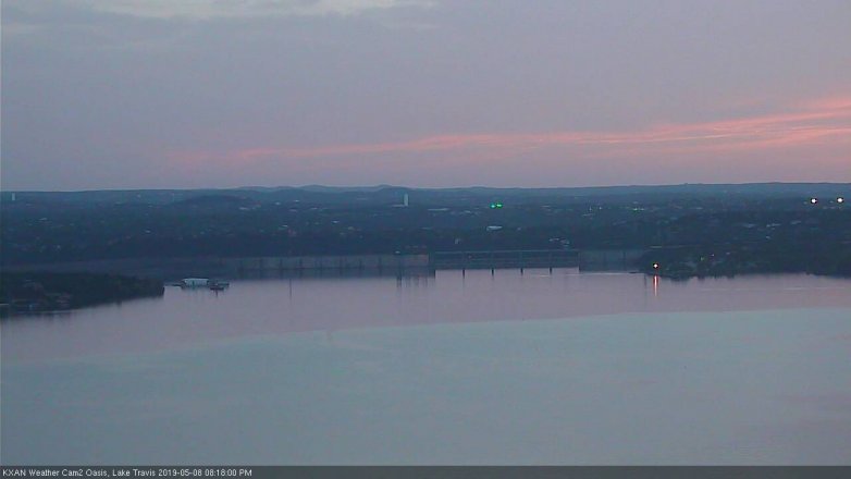 Lake Travis webcam, May 8, 2019 7:20 PM CT