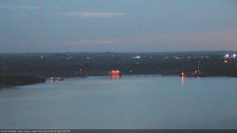 Lake Travis webcam, May 8, 2019 7:40 PM CT