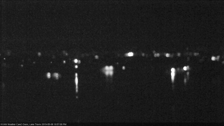 Lake Travis webcam, May 8, 2019 10:00 PM CT