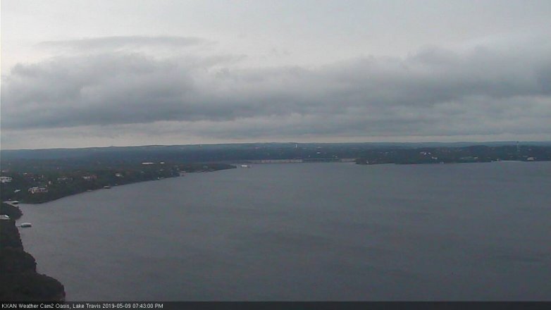 Lake Travis webcam, May 9, 2019 6:45 PM CT