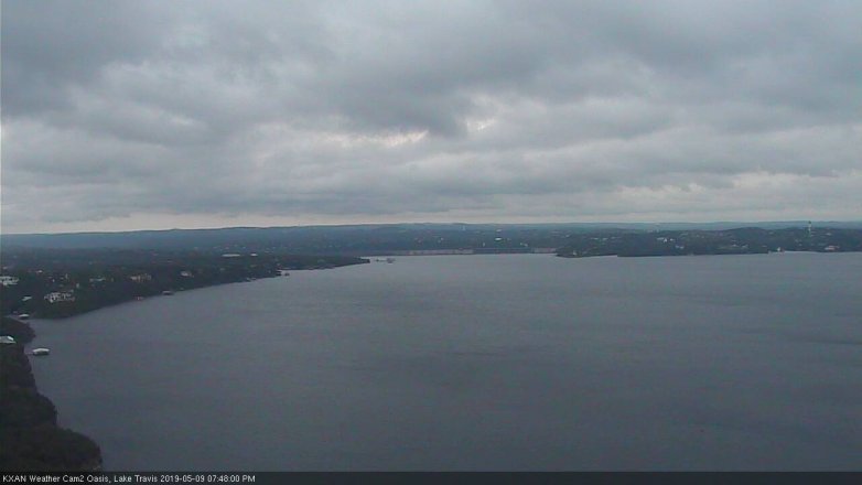 Lake Travis webcam, May 9, 2019 6:50 PM CT