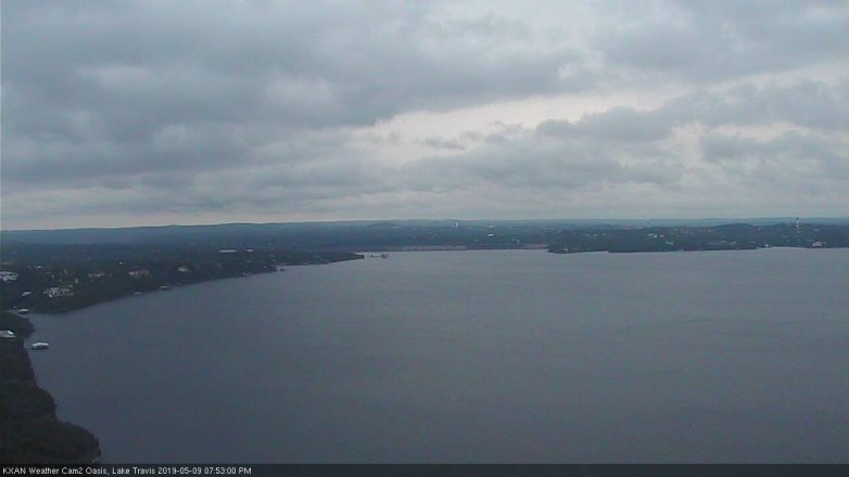 Lake Travis webcam, May 9, 2019 6:55 PM CT