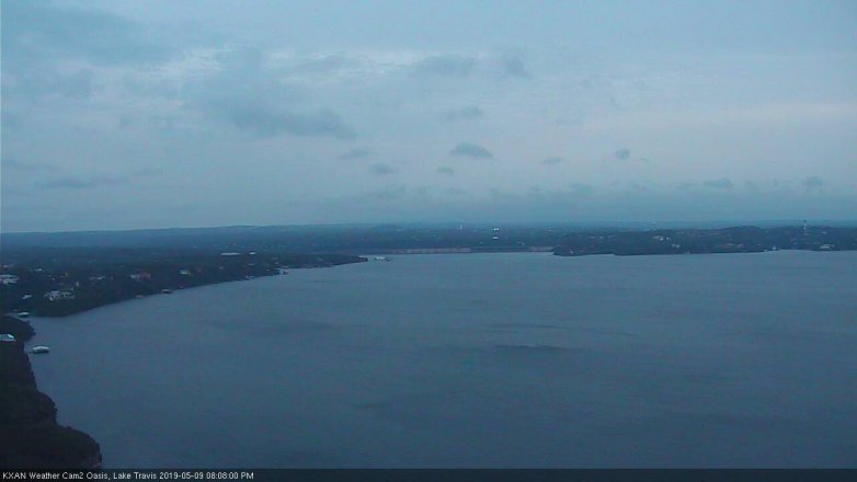 Lake Travis webcam, May 9, 2019 7:10 PM CT