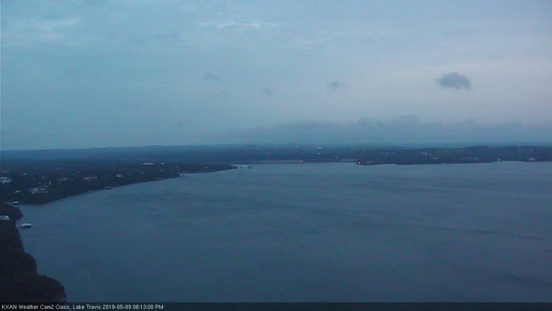 Lake Travis webcam, May 9, 2019 7:15 PM CT