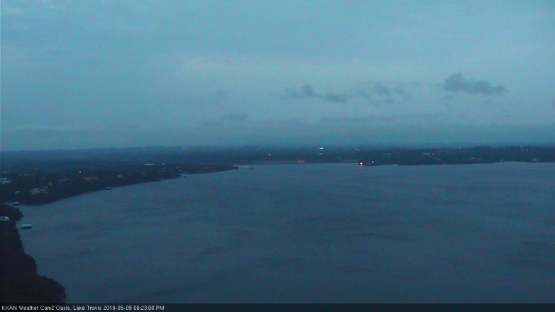 Lake Travis webcam, May 9, 2019 7:25 PM CT