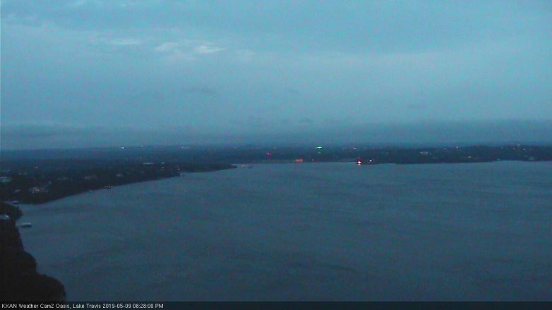 Lake Travis webcam, May 9, 2019 7:30 PM CT
