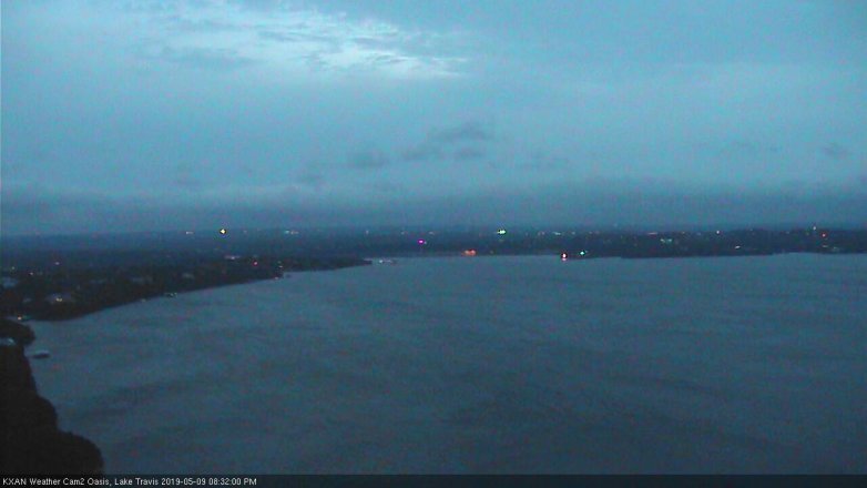 Lake Travis webcam, May 9, 2019 7:35 PM CT