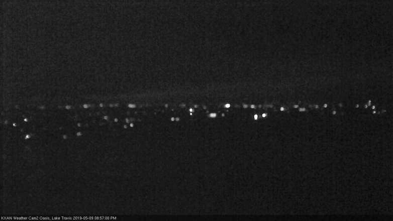 Lake Travis webcam, May 9, 2019 8:00 PM CT