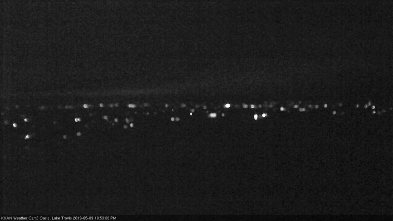Lake Travis webcam, May 9, 2019 9:55 PM CT