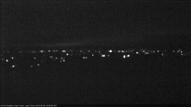 Lake Travis webcam, May 9, 2019 10:00 PM CT