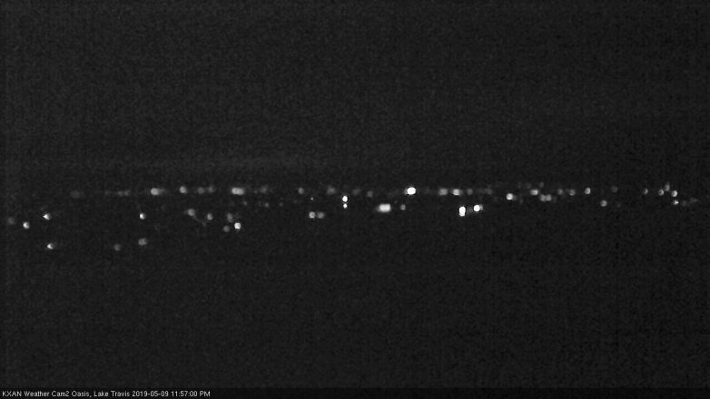 Lake Travis webcam, May 9, 2019 11:00 PM CT
