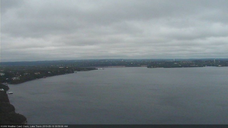 Lake Travis webcam, May 10, 2019 9:00 AM CT