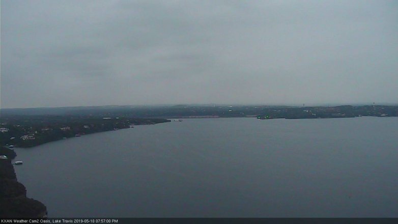 Lake Travis webcam, May 10, 2019 7:00 PM CT