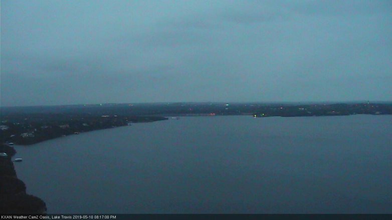 Lake Travis webcam, May 10, 2019 7:20 PM CT