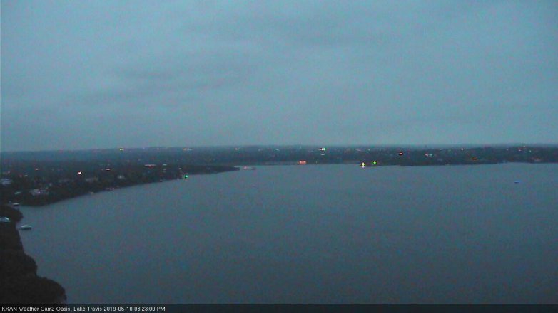 Lake Travis webcam, May 10, 2019 7:25 PM CT