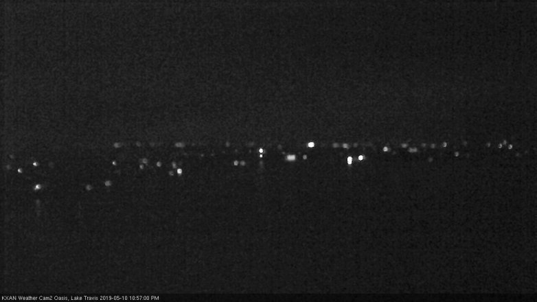 Lake Travis webcam, May 10, 2019 10:00 PM CT
