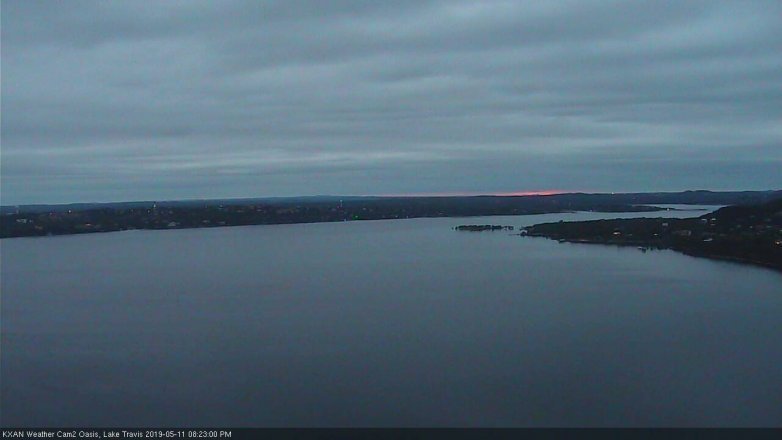 Lake Travis webcam, May 11, 2019 7:25 PM CT