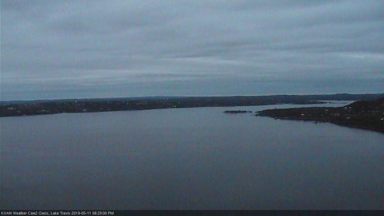 Lake Travis webcam, May 11, 2019 7:30 PM CT