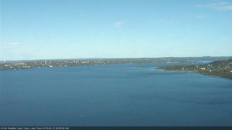 Lake Travis webcam, May 12, 2019 9:00 AM CT