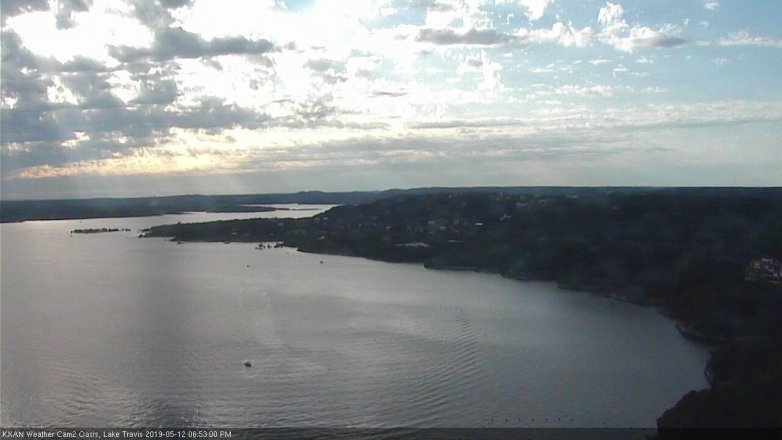 Lake Travis webcam, May 12, 2019 5:55 PM CT