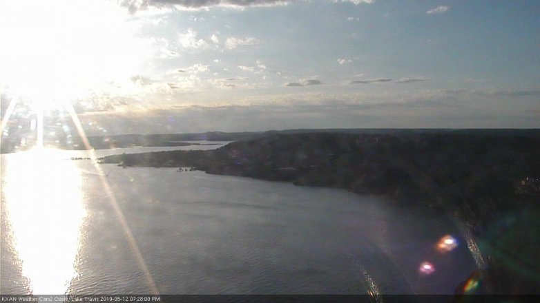 Lake Travis webcam, May 12, 2019 6:30 PM CT