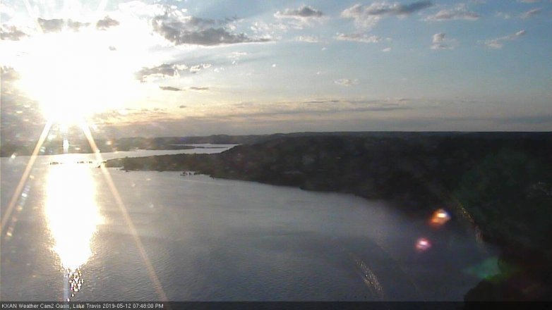 Lake Travis webcam, May 12, 2019 6:50 PM CT