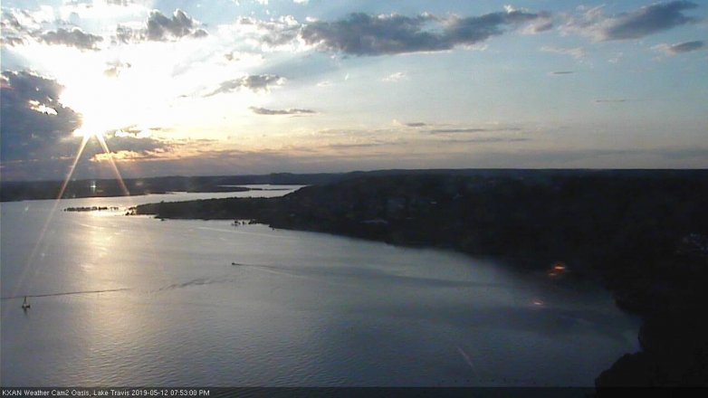Lake Travis webcam, May 12, 2019 6:55 PM CT