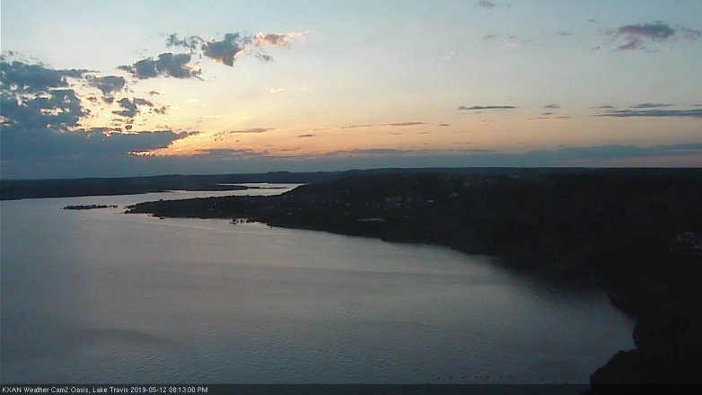 Lake Travis webcam, May 12, 2019 7:15 PM CT