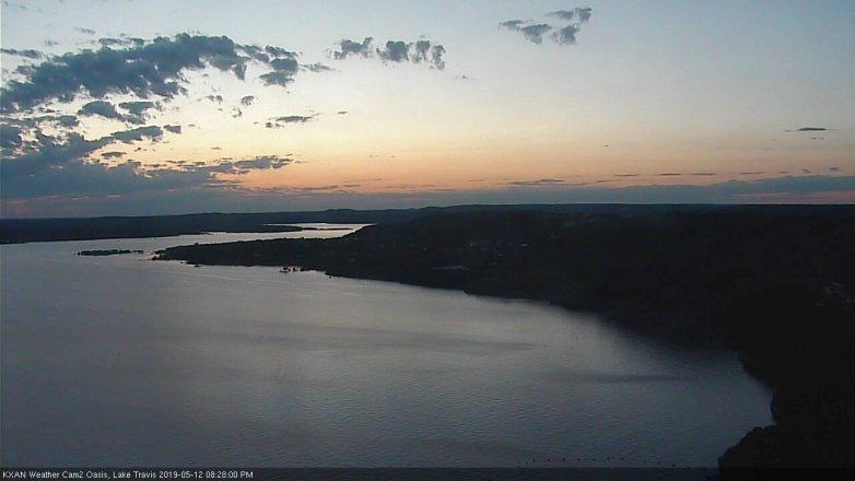 Lake Travis webcam, May 12, 2019 7:30 PM CT