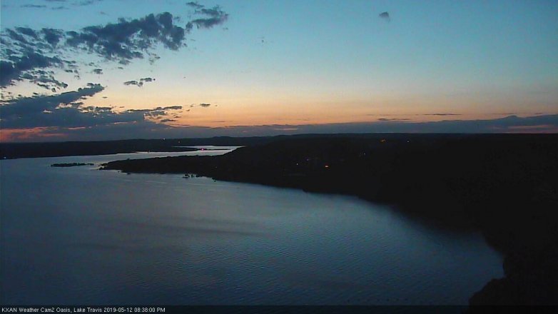 Lake Travis webcam, May 12, 2019 7:40 PM CT